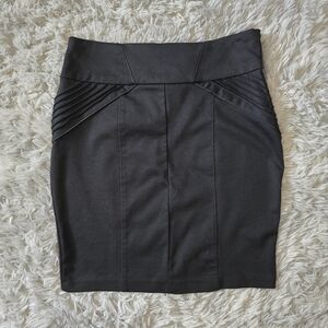 Candie's Black Lace Up Back Pencil Skirt